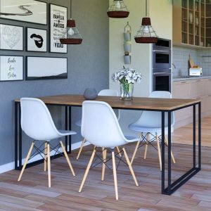 mesa de comedor moderna de madera maciza