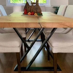 mesa de madera maciza de roble de diseño